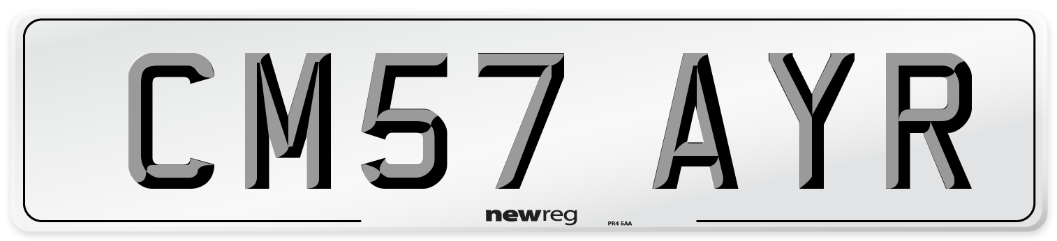 CM57 AYR Number Plate from New Reg
